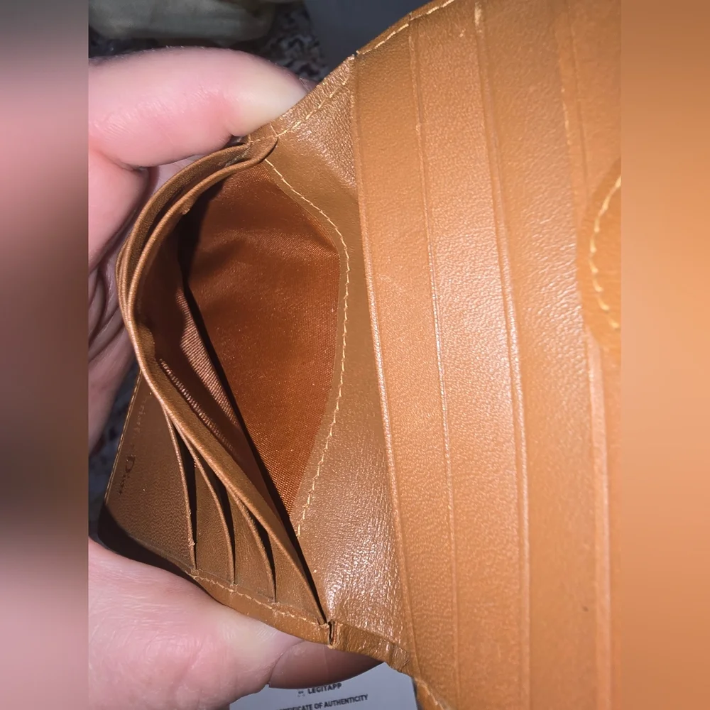 Classic Christian Dior Green and Tan Men's Wallet